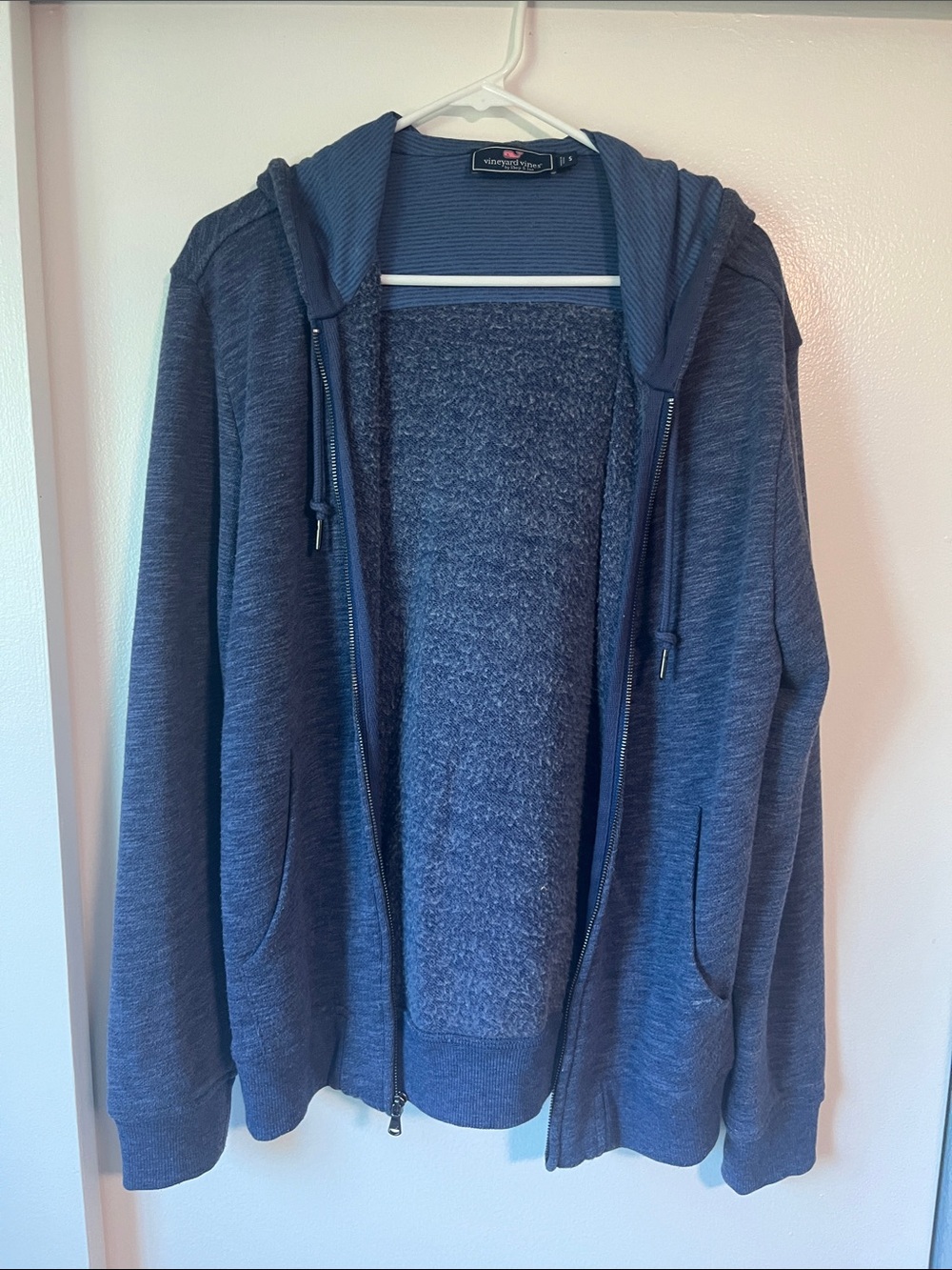 Vineyard Vines Men's Dark Navy Zip-Up Hooded Jacket